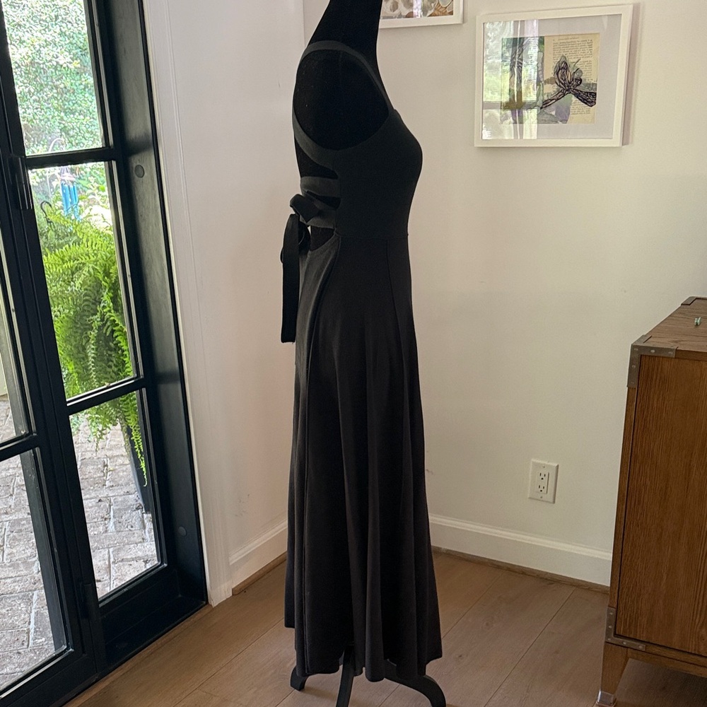 Free People Black Open Back Midi Dress - Picture 5 of 7